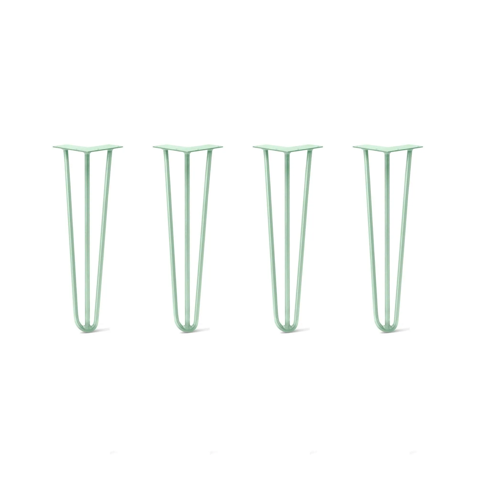 Hairpin Legs Set of 4, 3-Rod Design - Mint Powder Coated Finish