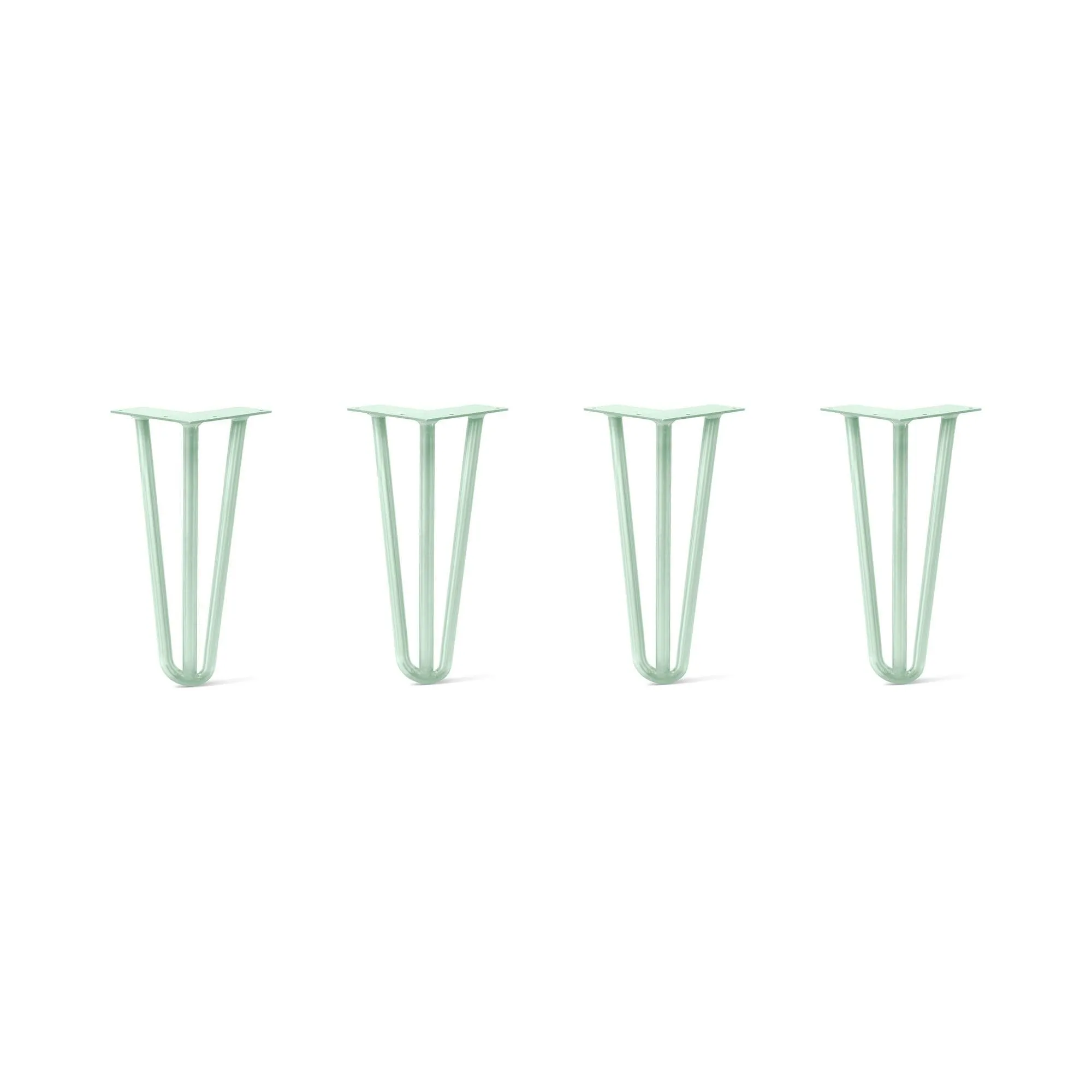 Hairpin Legs Set of 4, 3-Rod Design - Mint Powder Coated Finish
