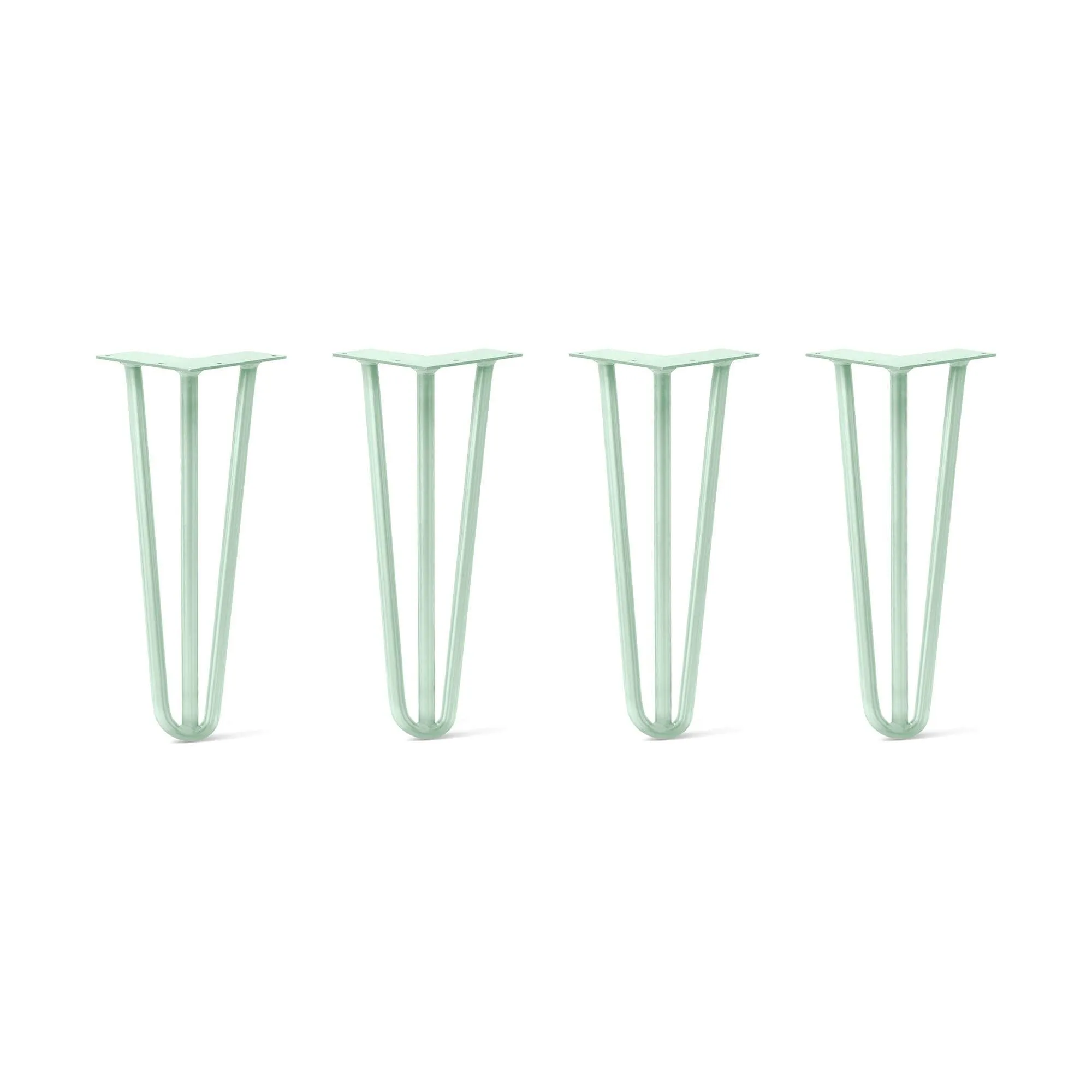 Hairpin Legs Set of 4, 3-Rod Design - Mint Powder Coated Finish