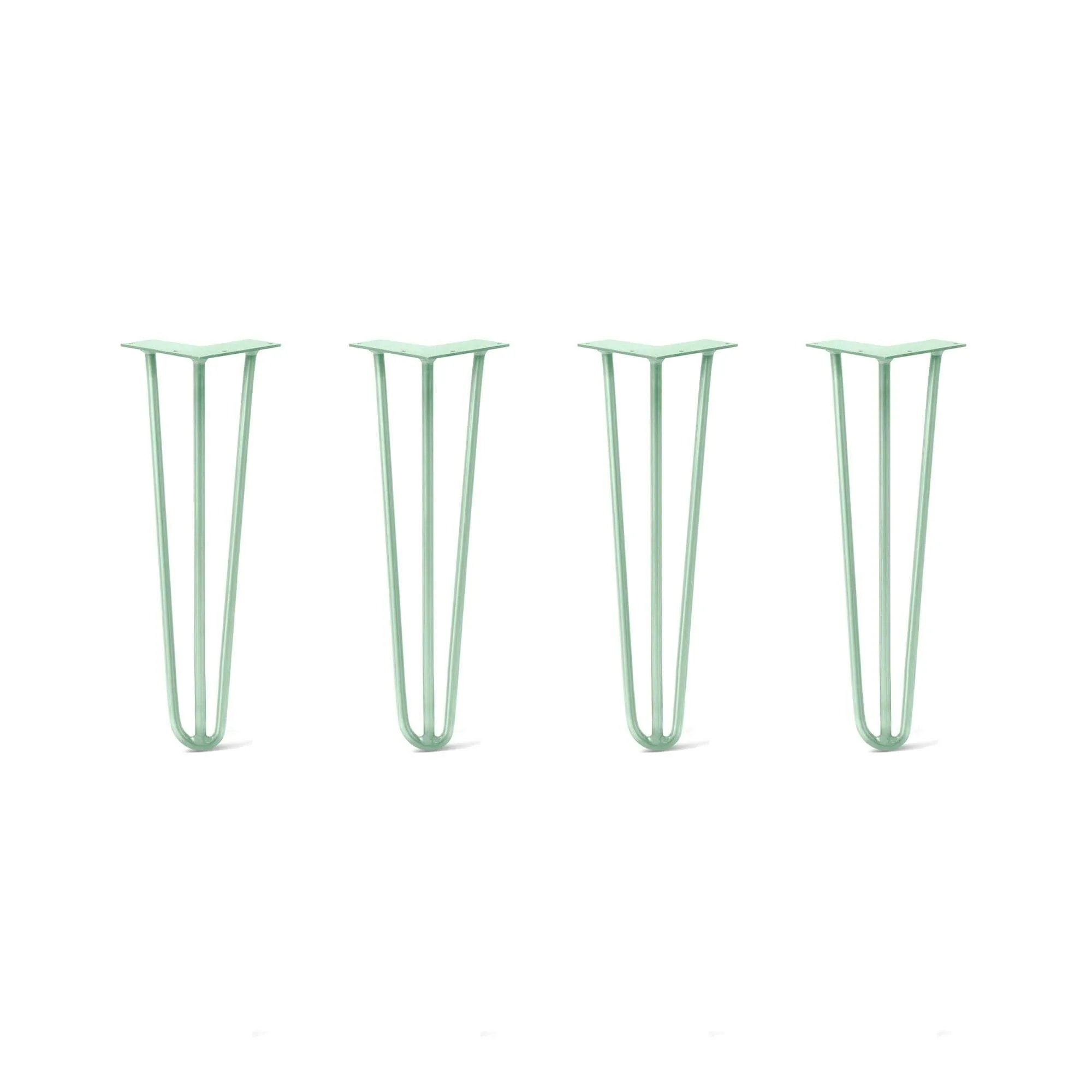 Hairpin Legs Set of 4, 3-Rod Design - Mint Powder Coated Finish