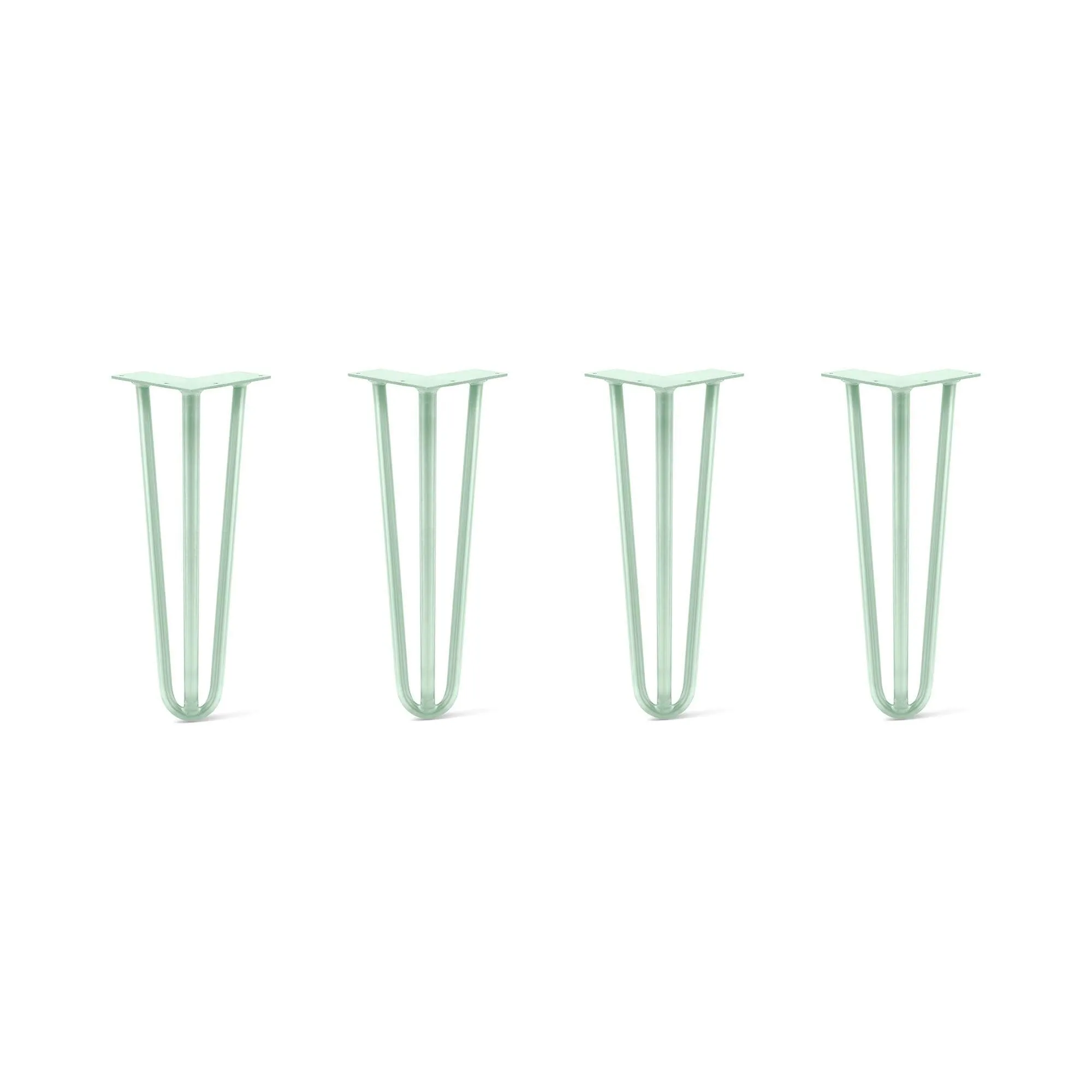 Hairpin Legs Set of 4, 3-Rod Design - Mint Powder Coated Finish