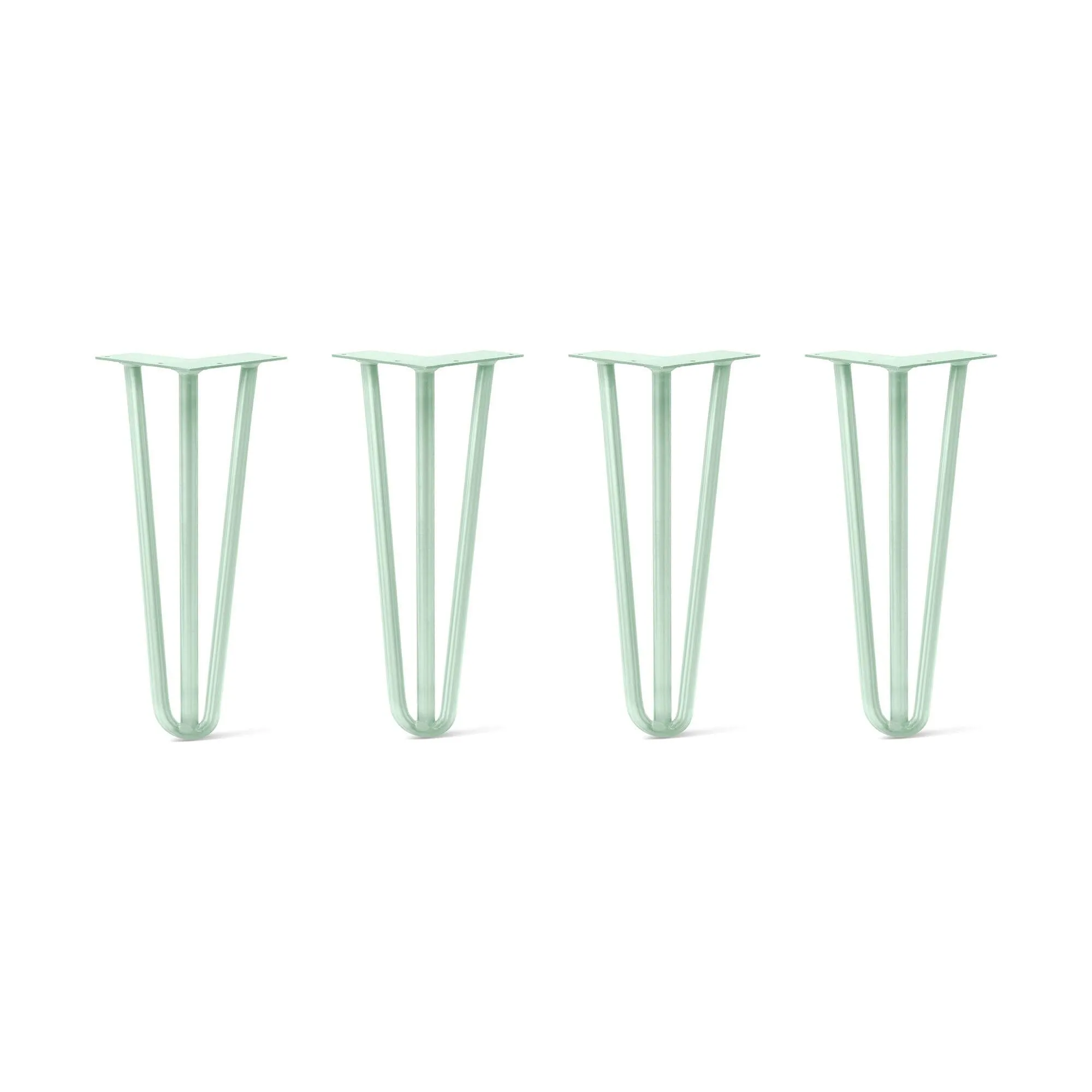 Hairpin Legs Set of 4, 3-Rod Design - Mint Powder Coated Finish