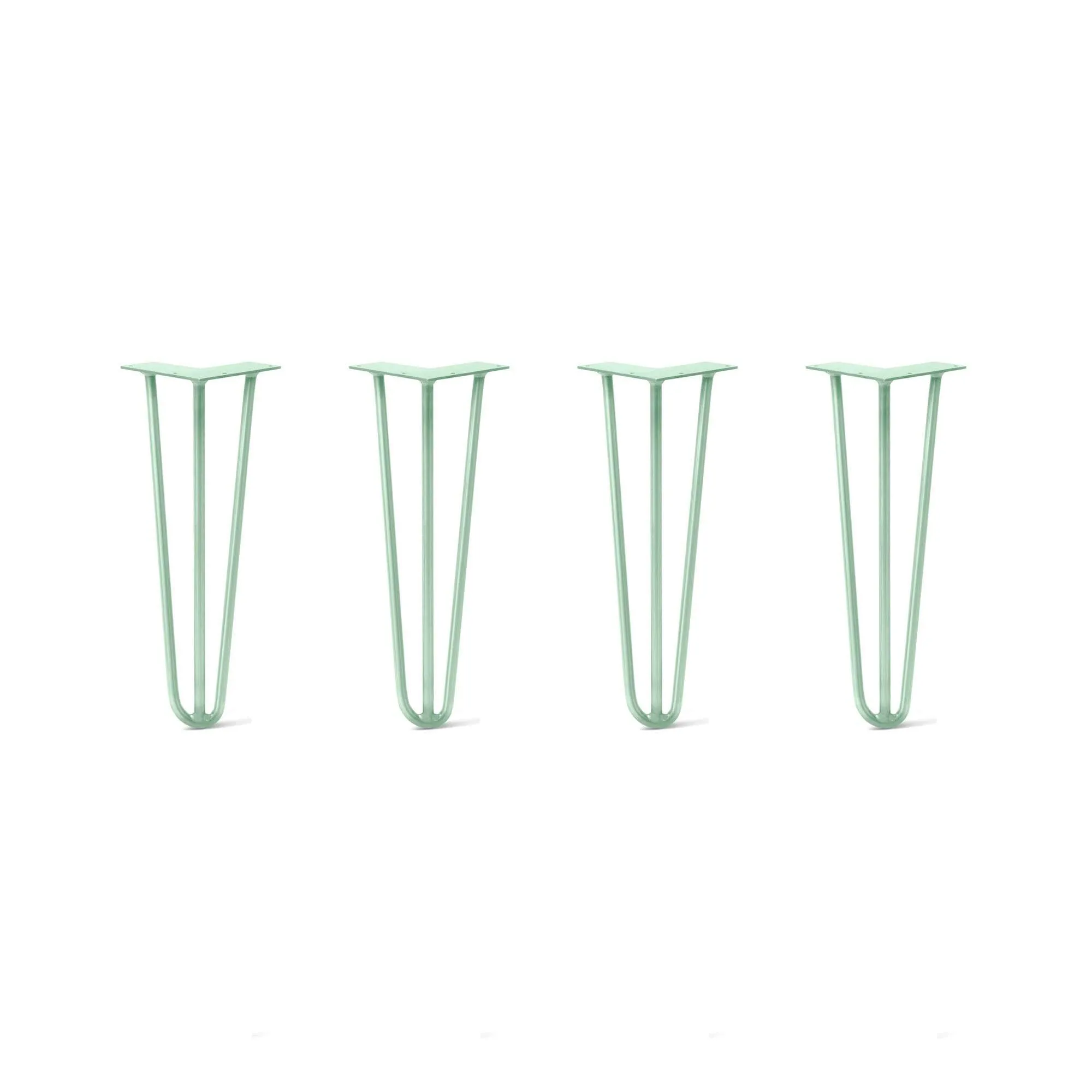 Hairpin Legs Set of 4, 3-Rod Design - Mint Powder Coated Finish