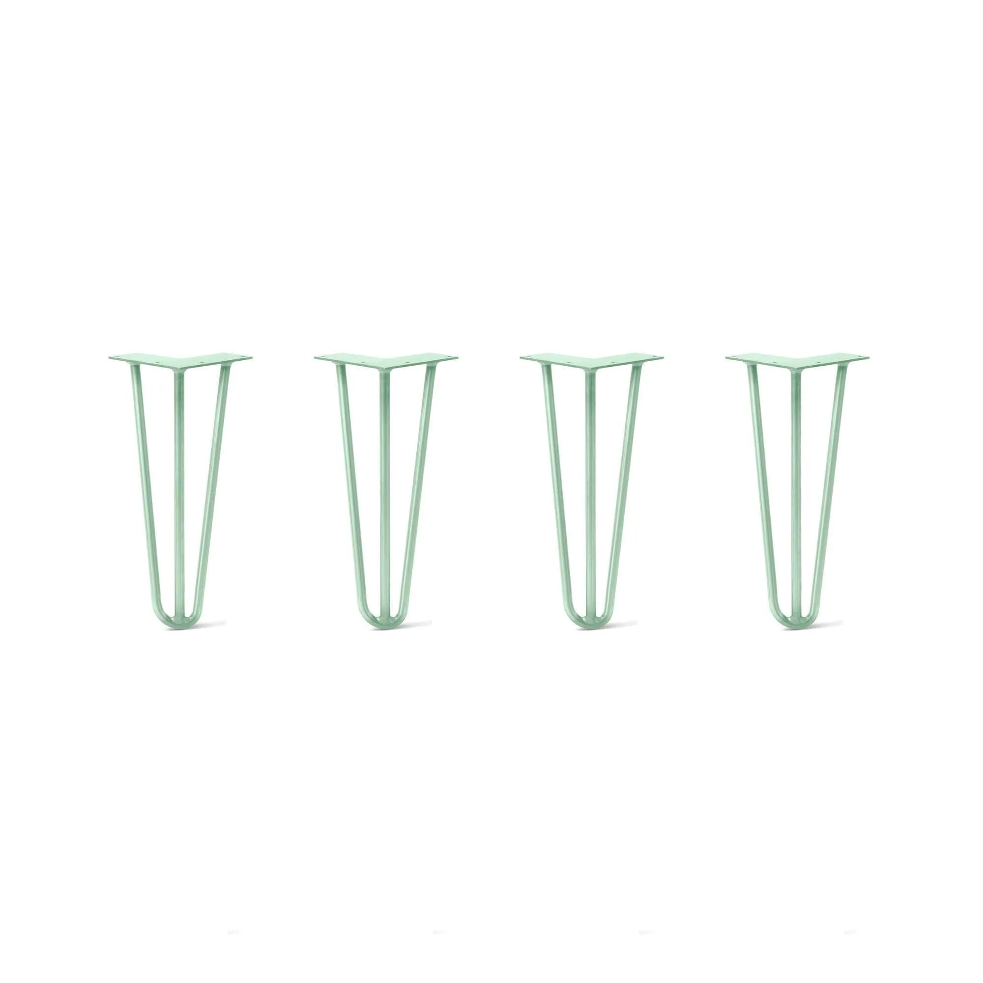 Hairpin Legs Set of 4, 3-Rod Design - Mint Powder Coated Finish