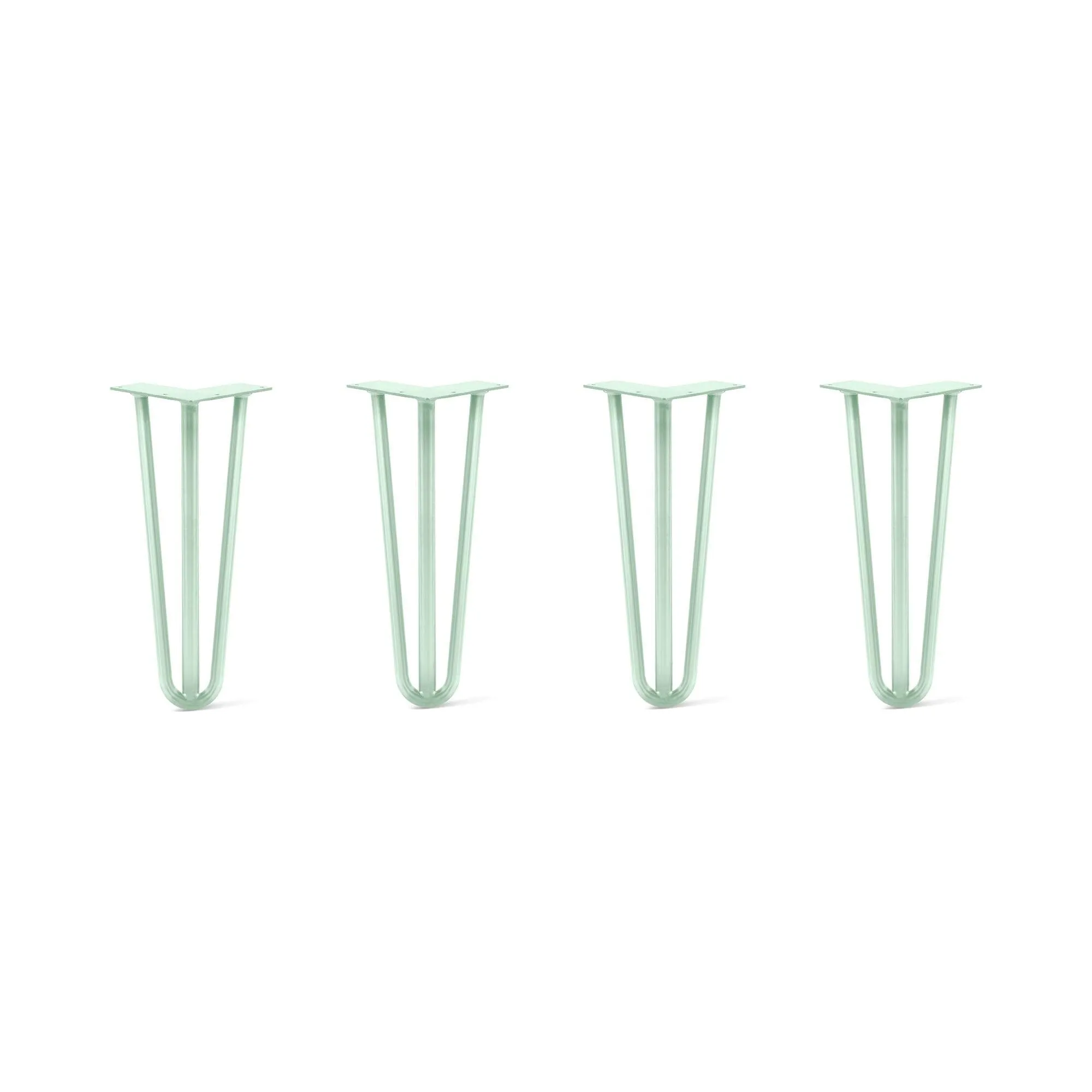Hairpin Legs Set of 4, 3-Rod Design - Mint Powder Coated Finish