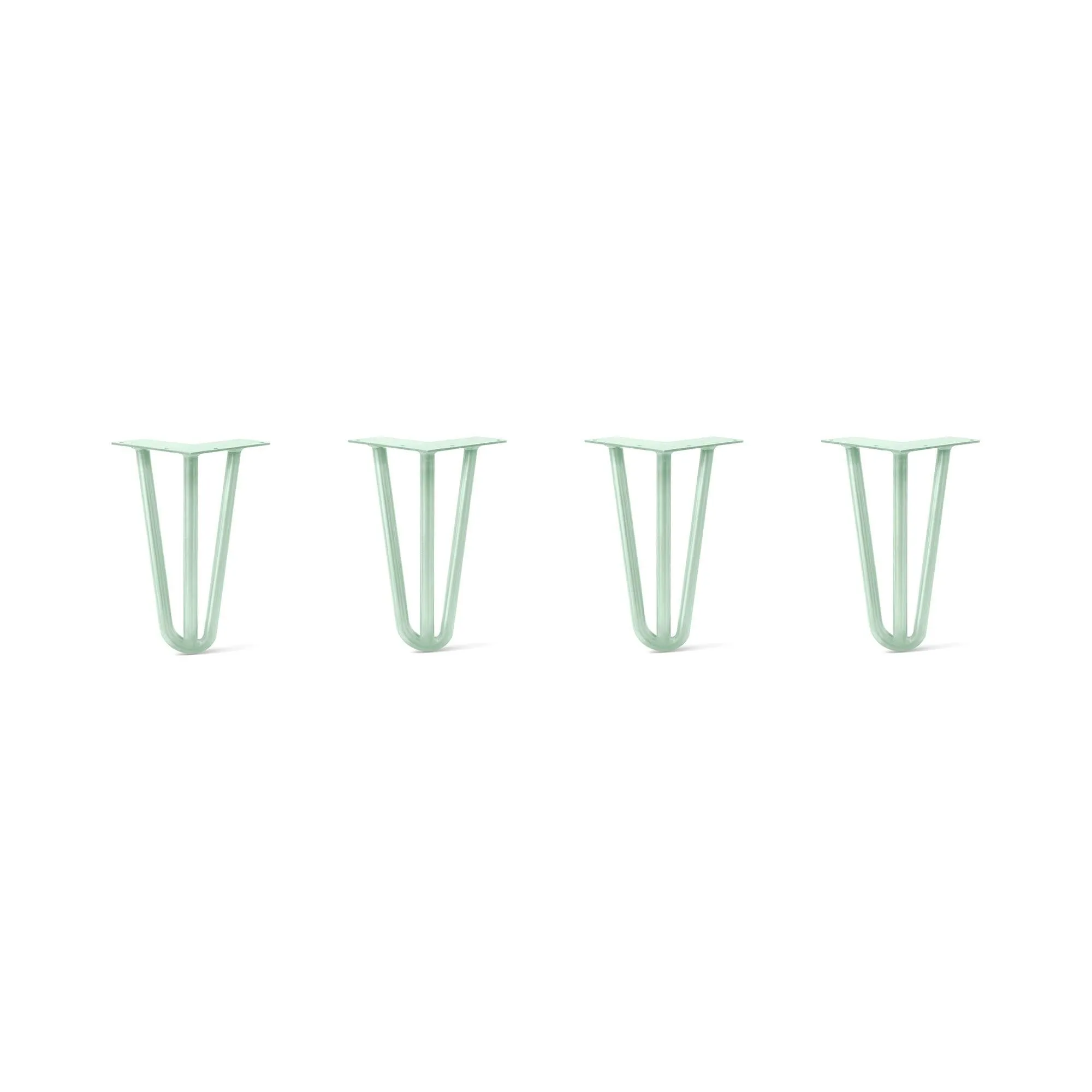 Hairpin Legs Set of 4, 3-Rod Design - Mint Powder Coated Finish