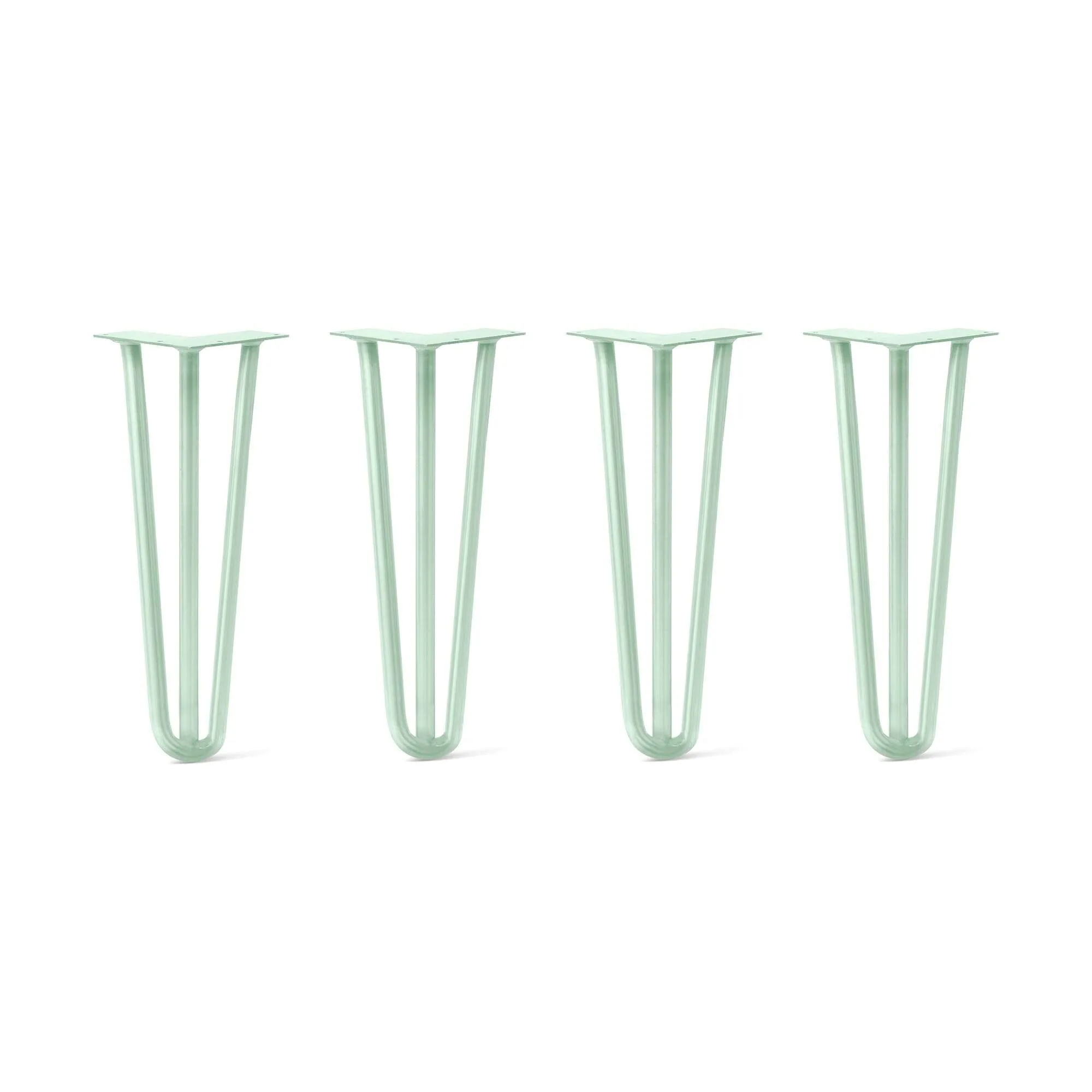 Hairpin Legs Set of 4, 3-Rod Design - Mint Powder Coated Finish