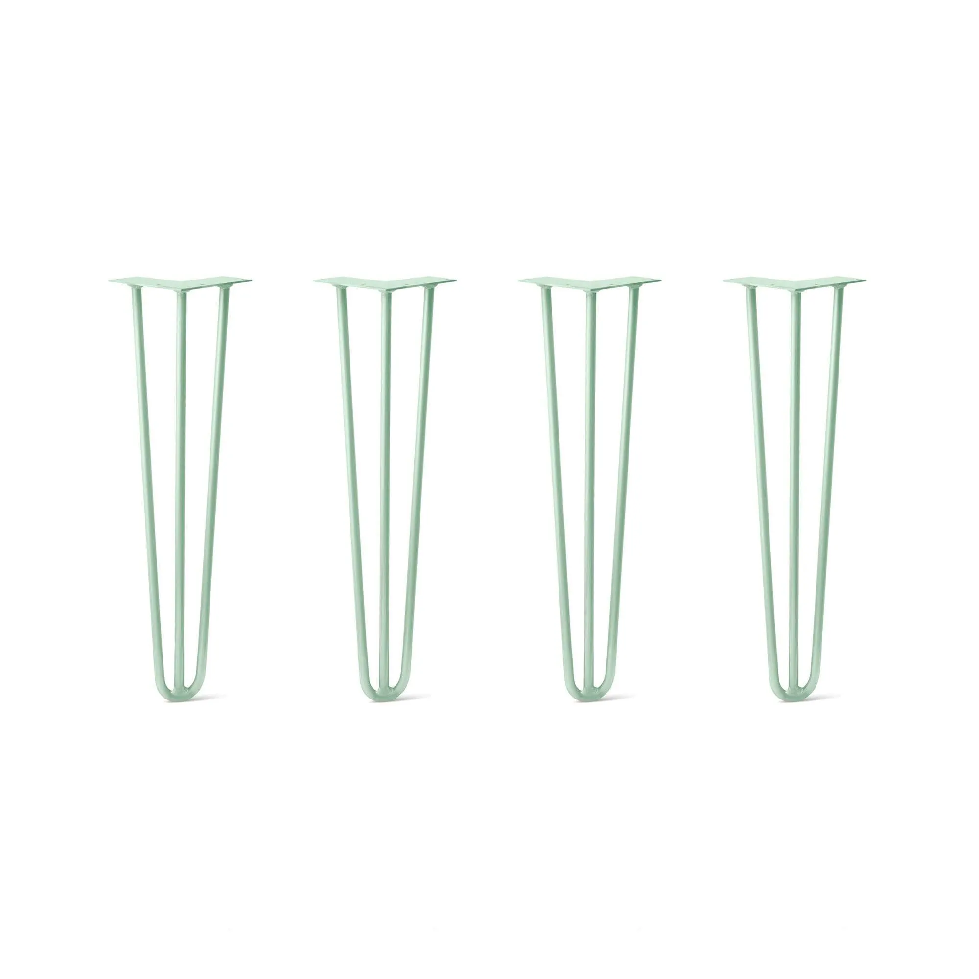 Hairpin Legs Set of 4, 3-Rod Design - Mint Powder Coated Finish