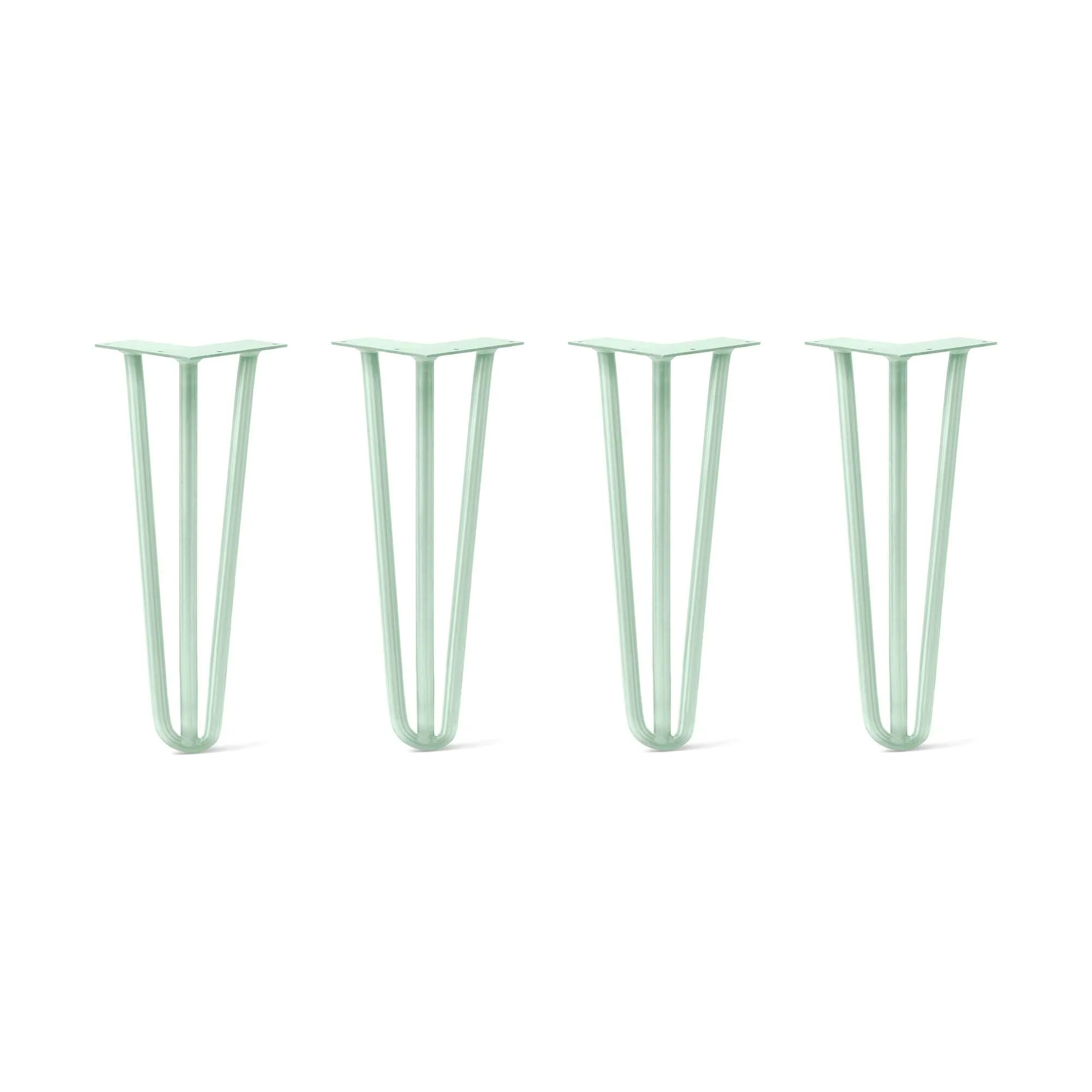 Hairpin Legs Set of 4, 3-Rod Design - Mint Powder Coated Finish