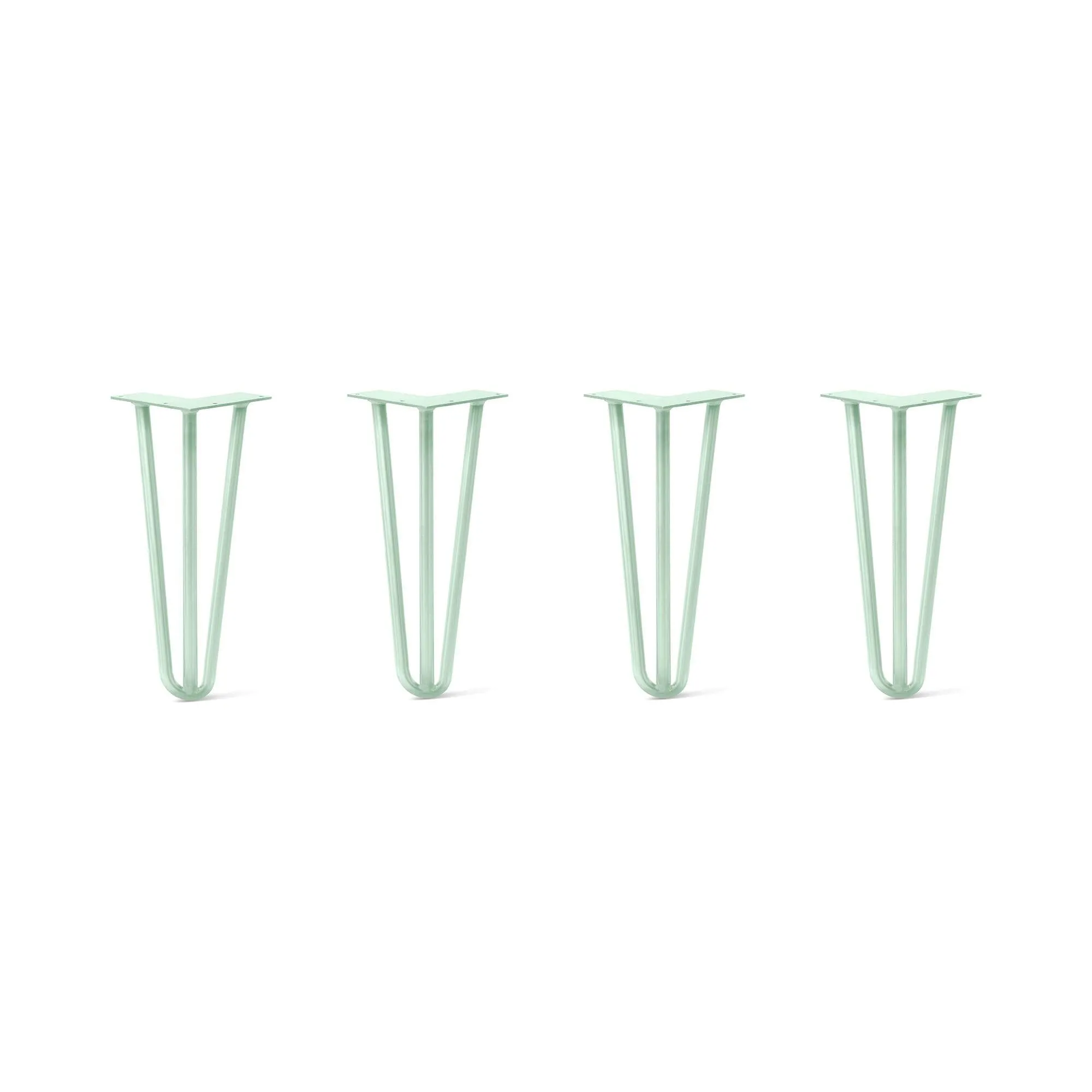 Hairpin Legs Set of 4, 3-Rod Design - Mint Powder Coated Finish