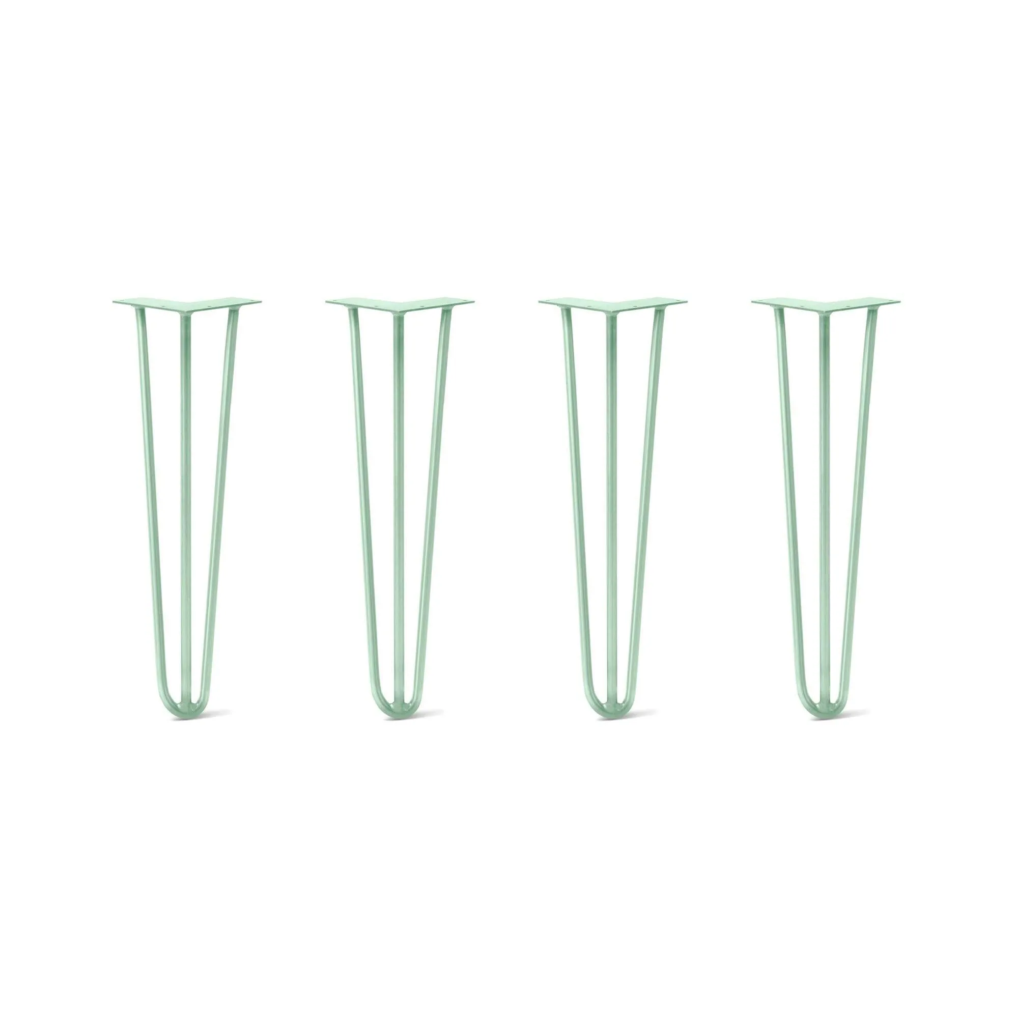Hairpin Legs Set of 4, 3-Rod Design - Mint Powder Coated Finish
