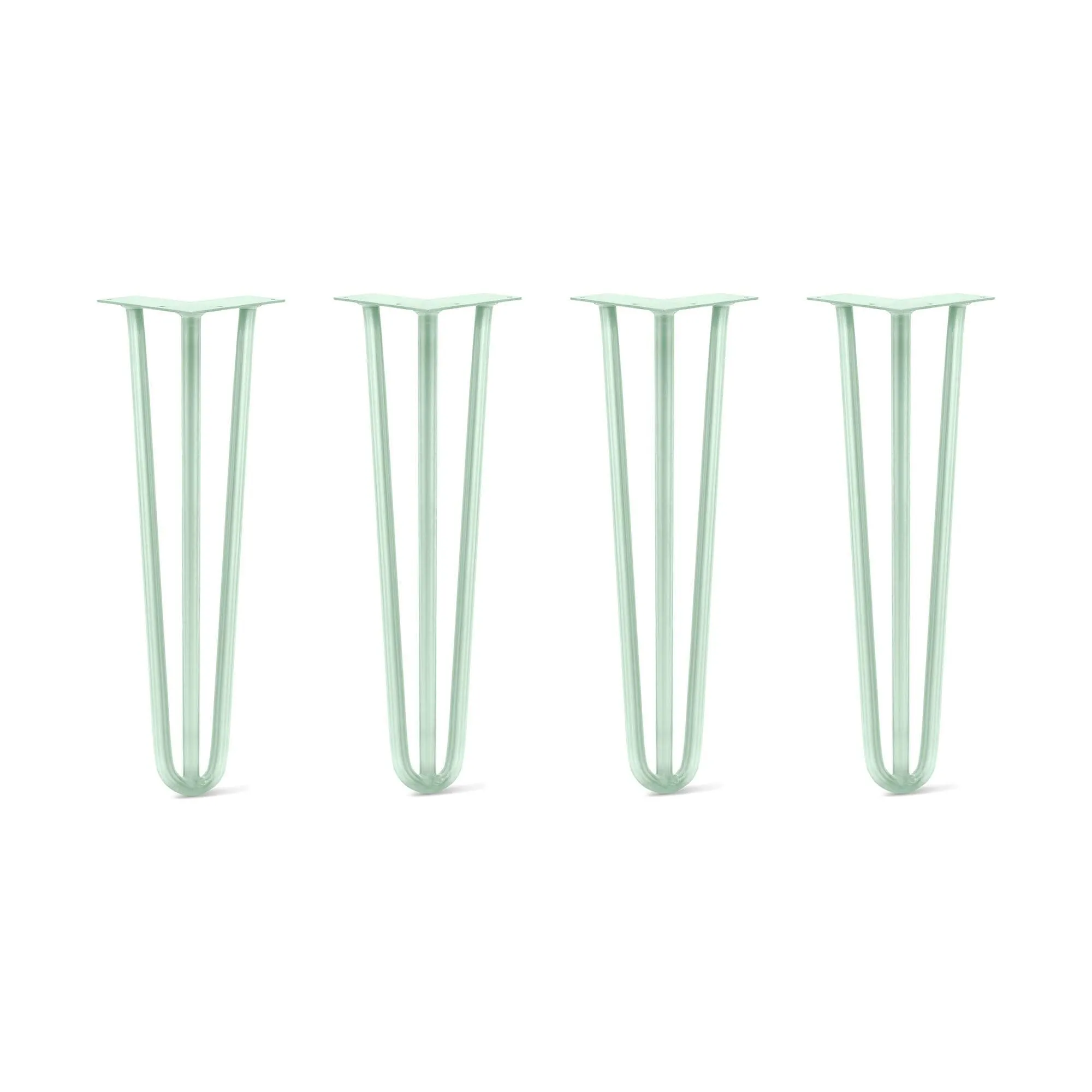 Hairpin Legs Set of 4, 3-Rod Design - Mint Powder Coated Finish
