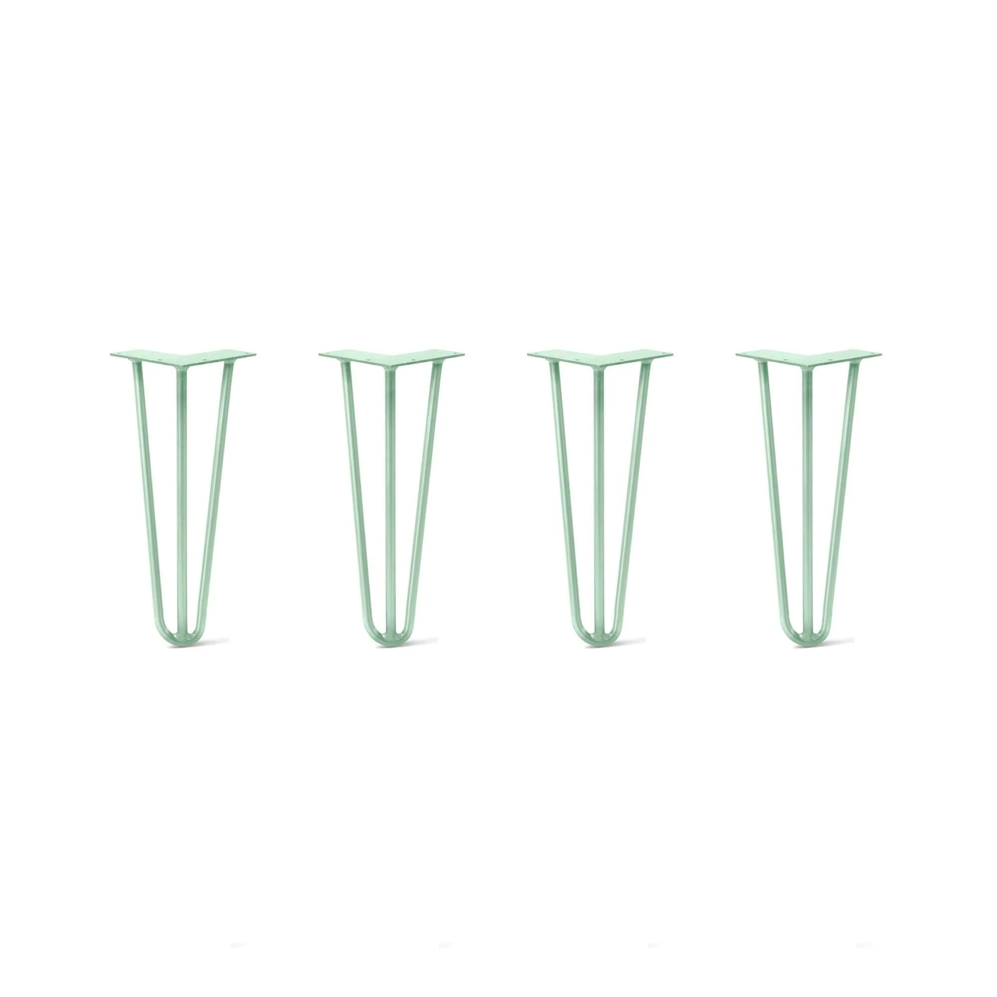 Hairpin Legs Set of 4, 3-Rod Design - Mint Powder Coated Finish
