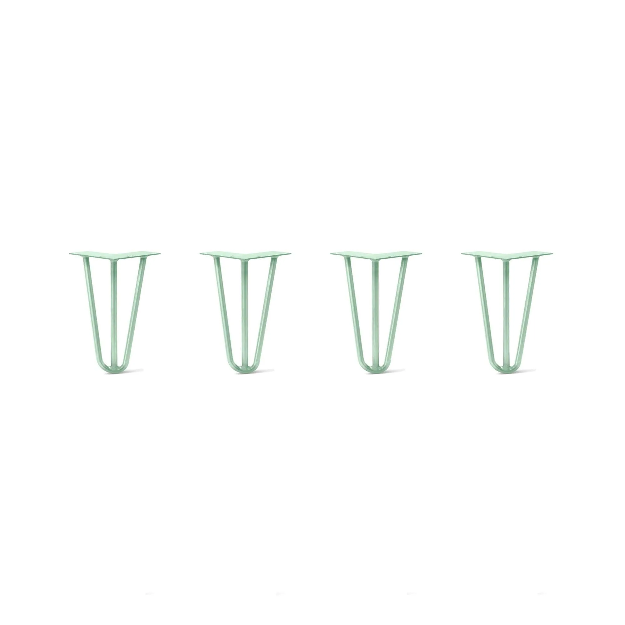 Hairpin Legs Set of 4, 3-Rod Design - Mint Powder Coated Finish