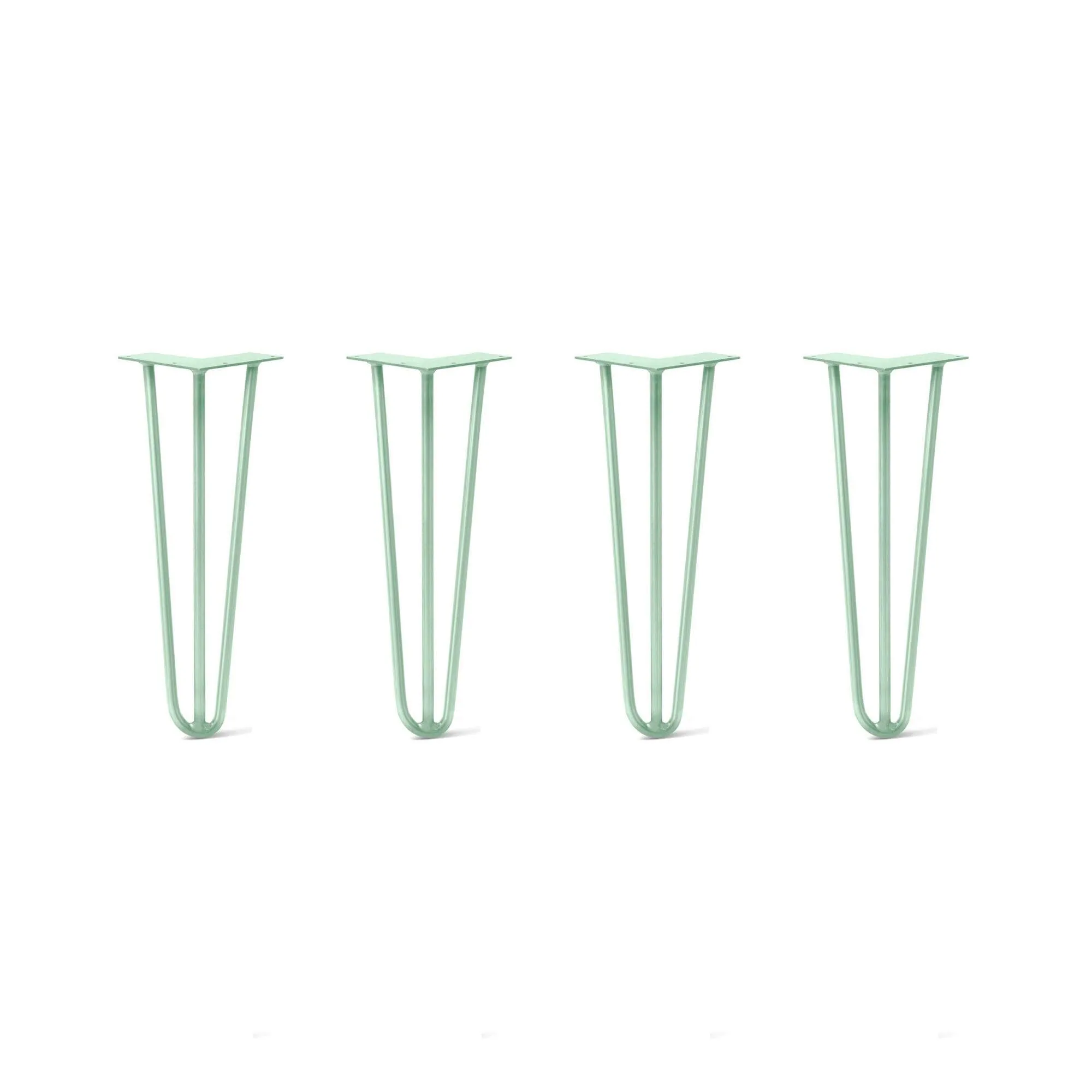 Hairpin Legs Set of 4, 3-Rod Design - Mint Powder Coated Finish