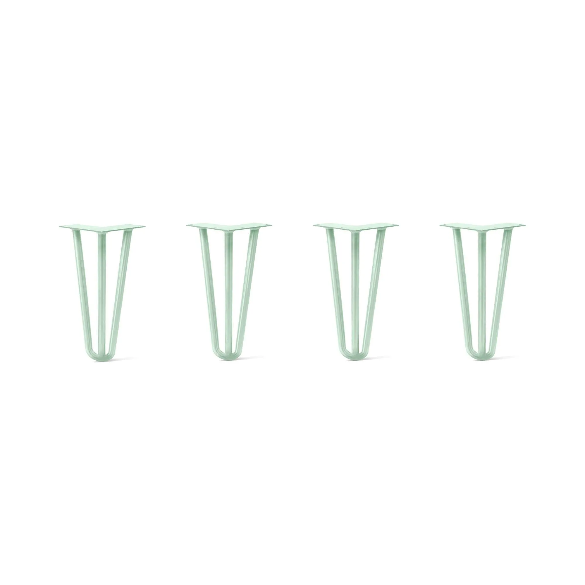 Hairpin Legs Set of 4, 3-Rod Design - Mint Powder Coated Finish