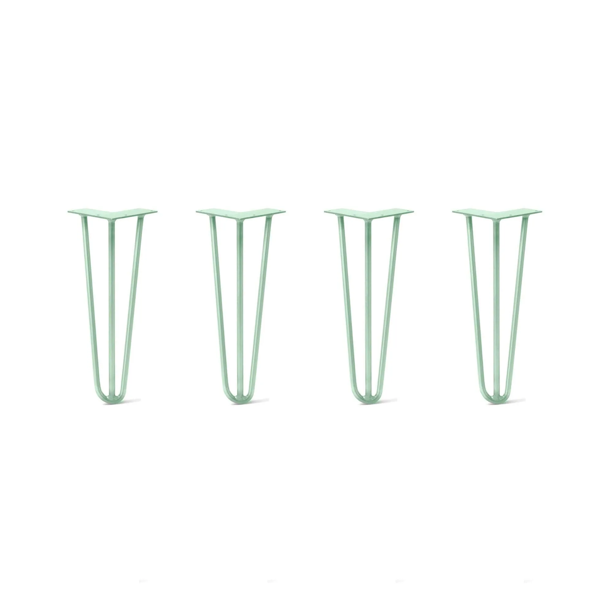Hairpin Legs Set of 4, 3-Rod Design - Mint Powder Coated Finish