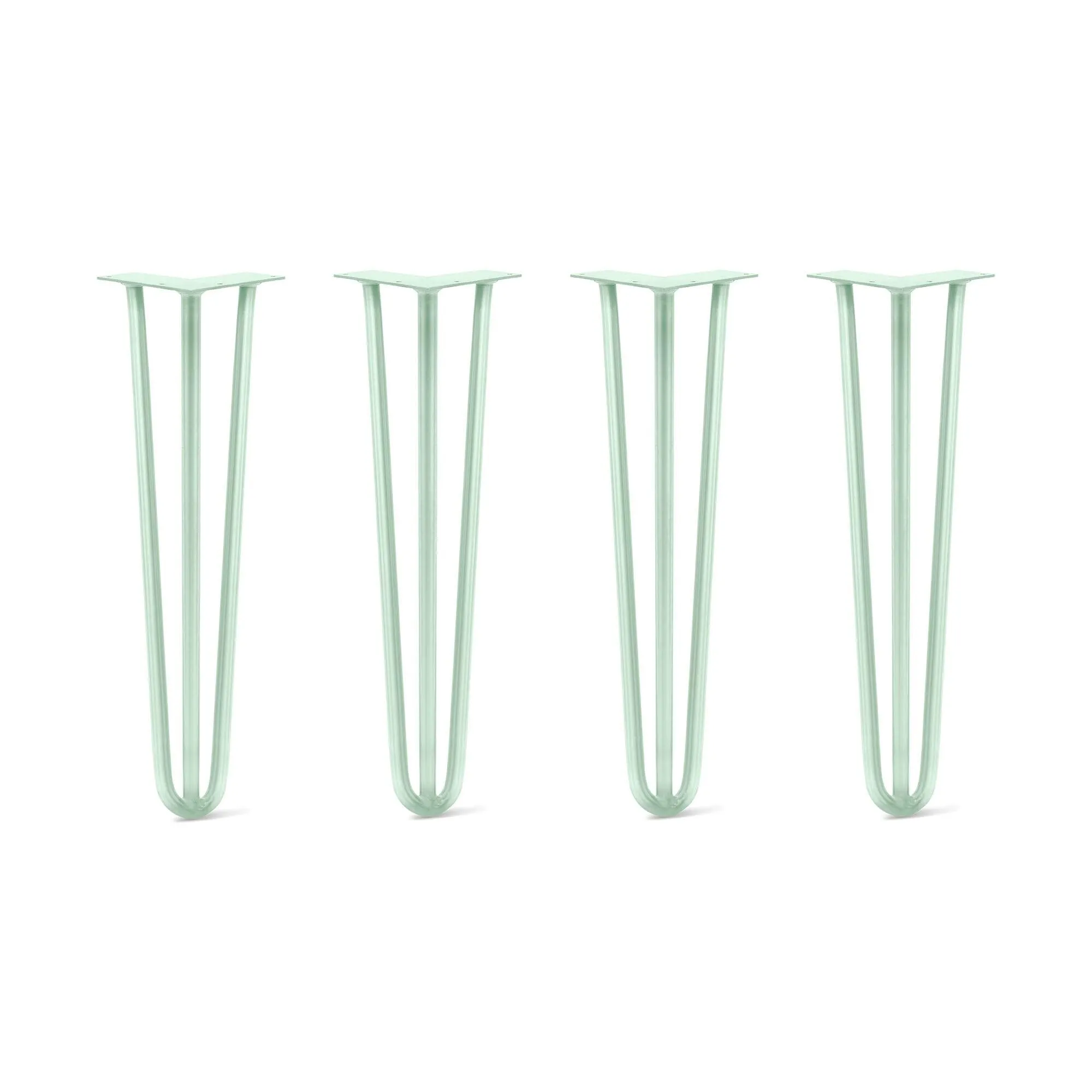 Hairpin Legs Set of 4, 3-Rod Design - Mint Powder Coated Finish
