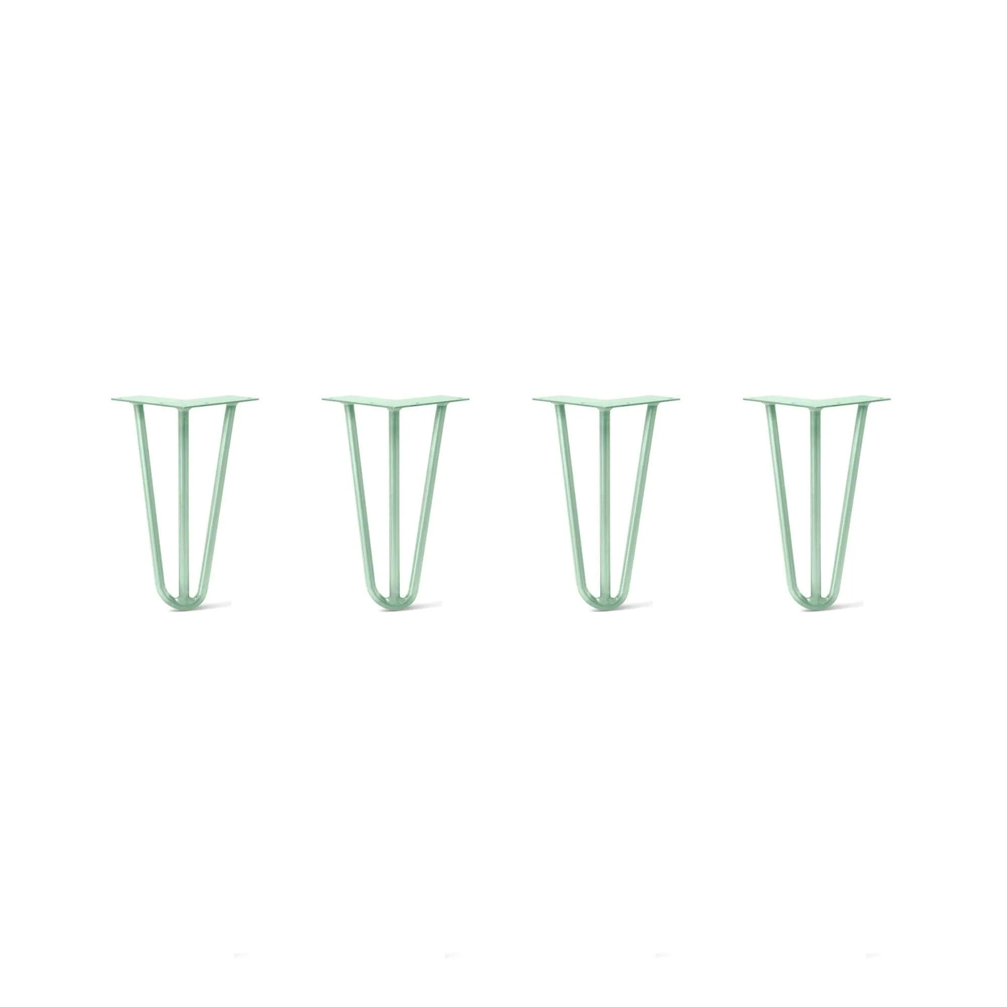 Hairpin Legs Set of 4, 3-Rod Design - Mint Powder Coated Finish