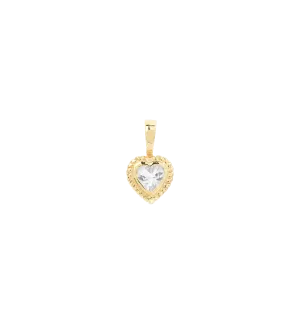 Heart Necklace Charm 14K