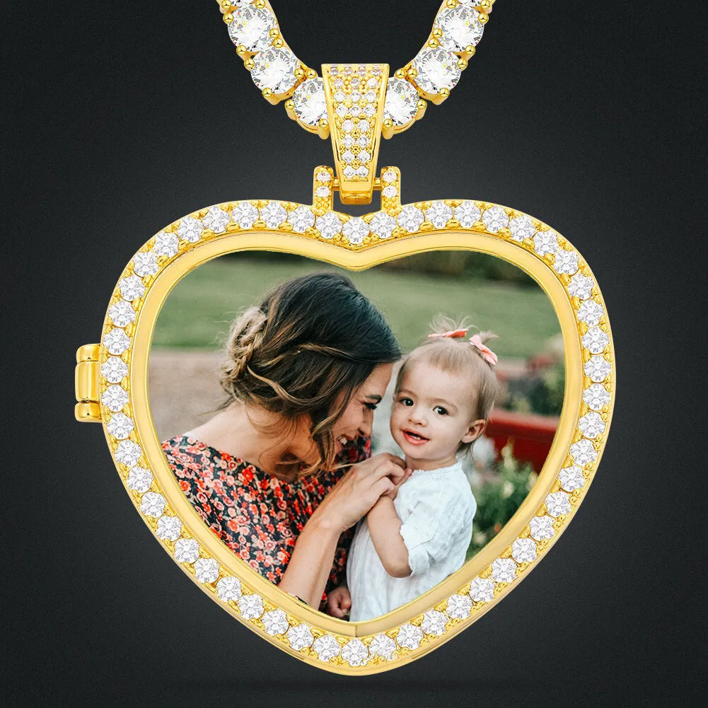 Heart Necklace with Picture- Christmas Gifts For Mom