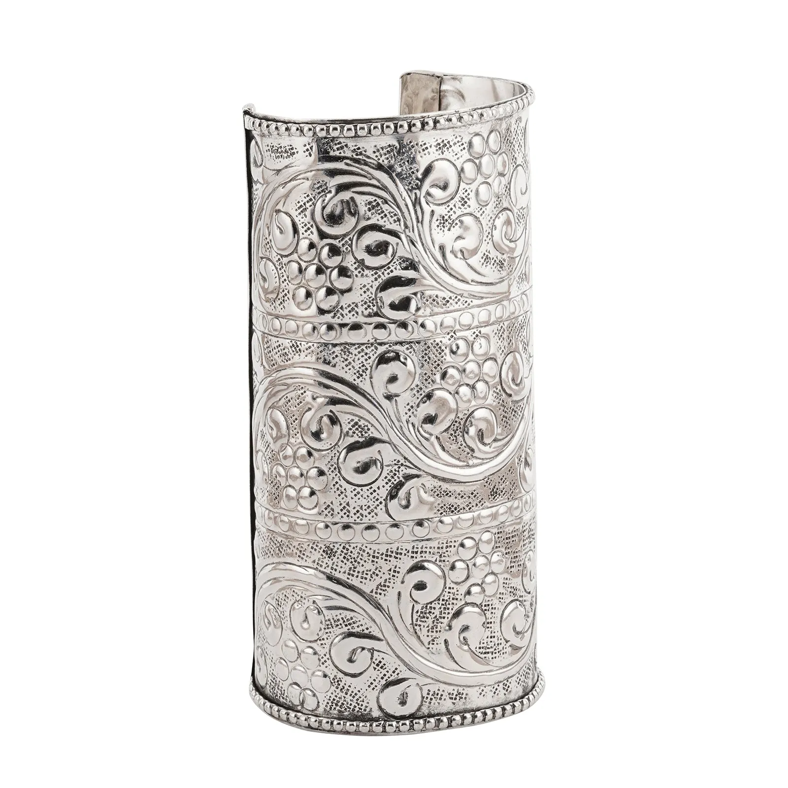Jiza Silver Oxidised Cuff Bracelet