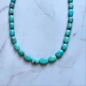 Large Graduated Oval Turquoise Necklace