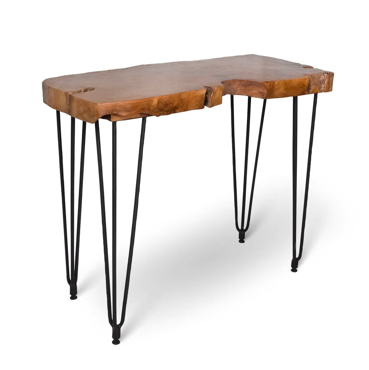 Live Edge Hairpin Console Table