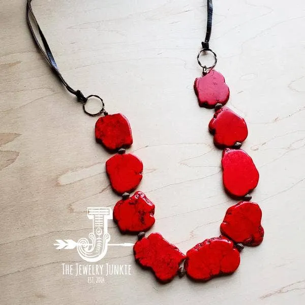Long Natural Slab Bohemian Necklace