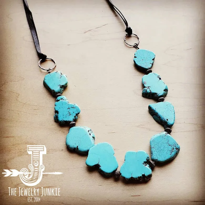 Long Natural Slab Bohemian Necklace