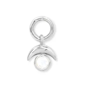 Lunar Silver Moonstone Charm