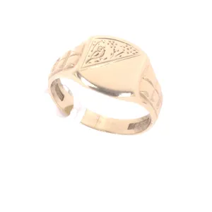 Mens 9ct Yellow Gold Signet Ring - 5.1g