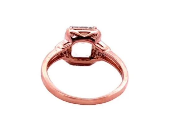 Mint Quartz & Diamond 9ct Yellow Gold Ring