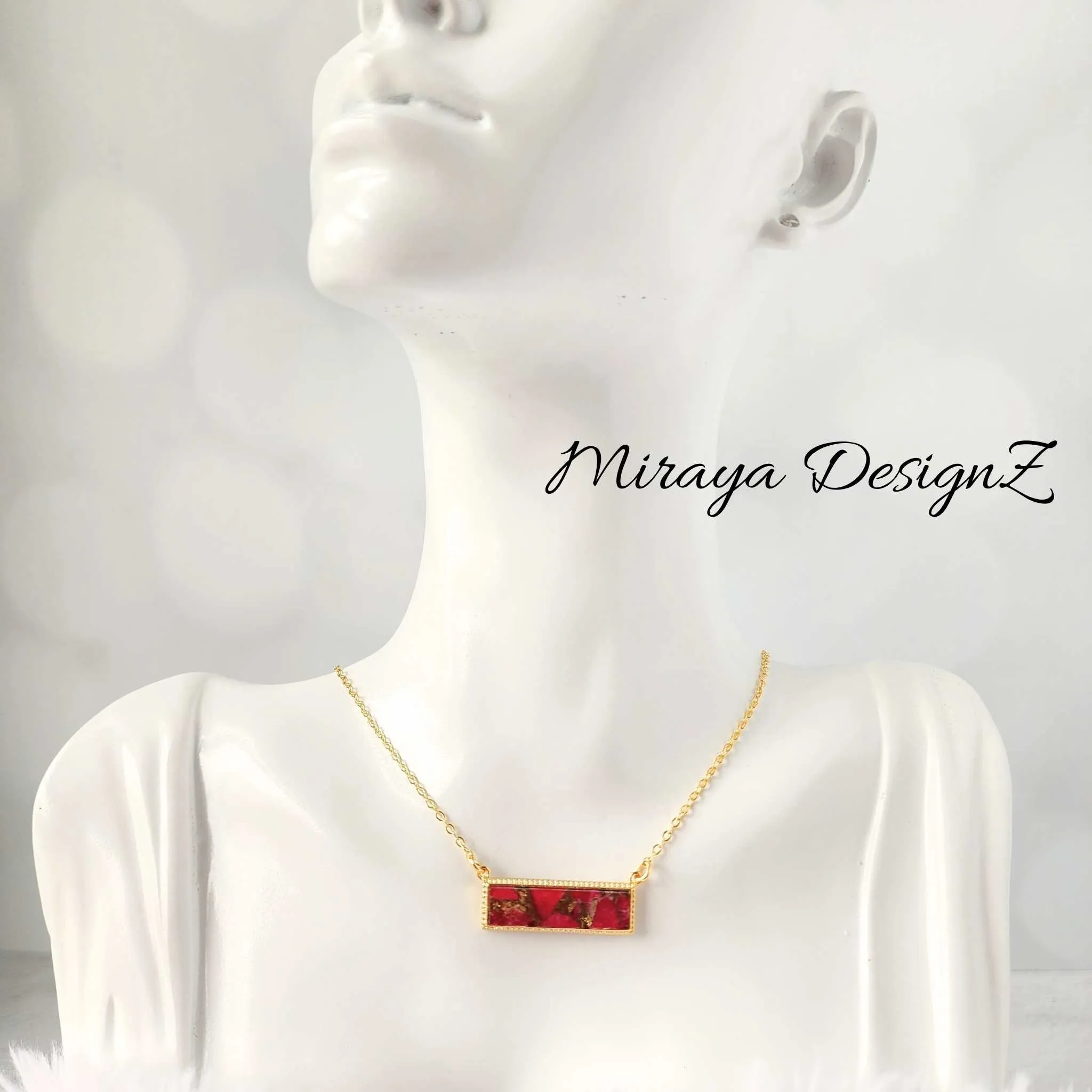 Mojave Turquoise Necklace - Rectangle