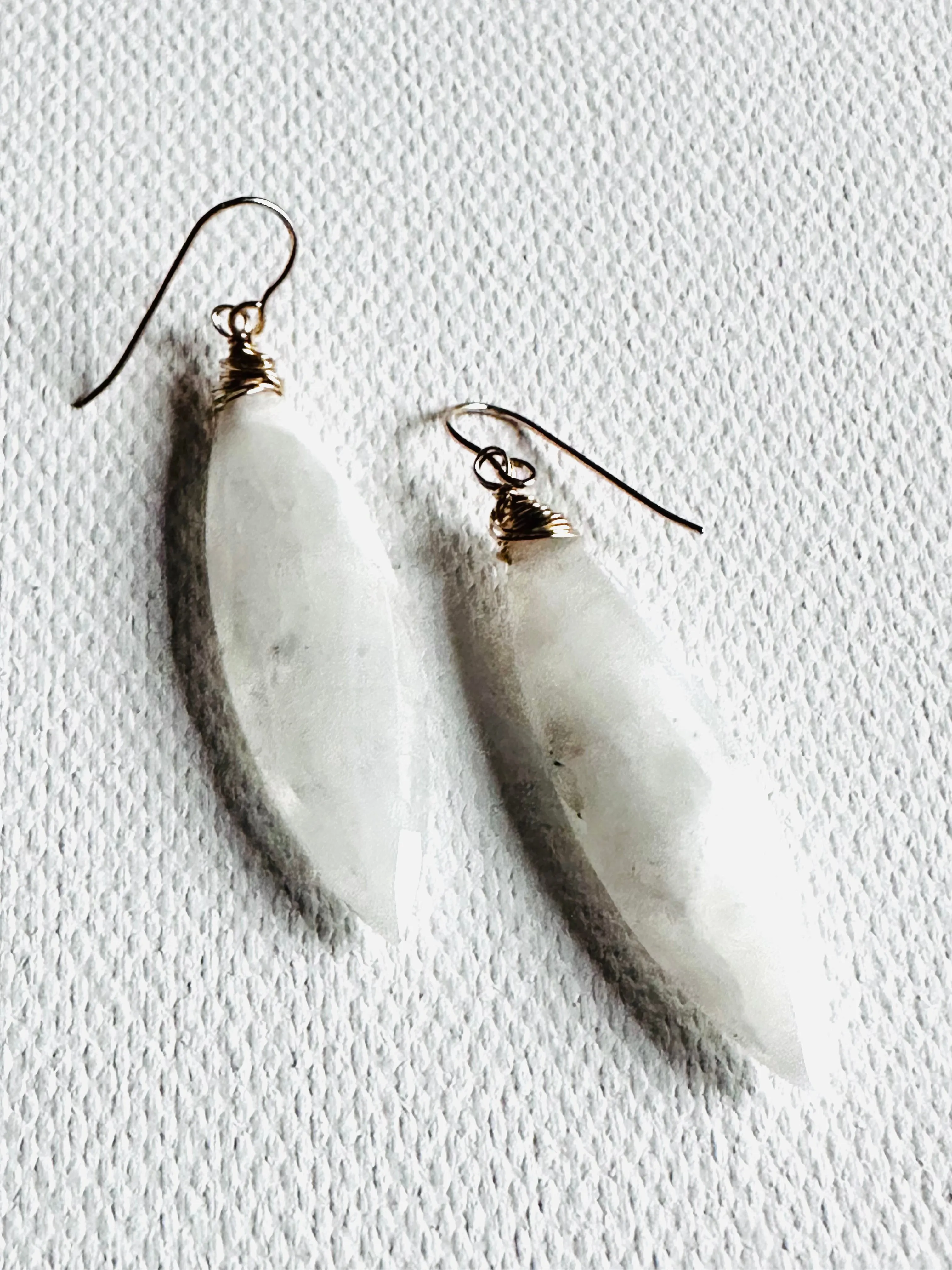 Moonstone Earrings Gemstone Teardrop Earrings