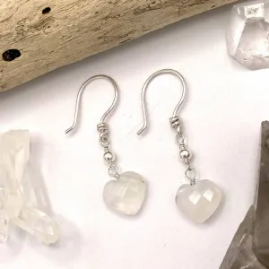 Moonstone Heart Earrings