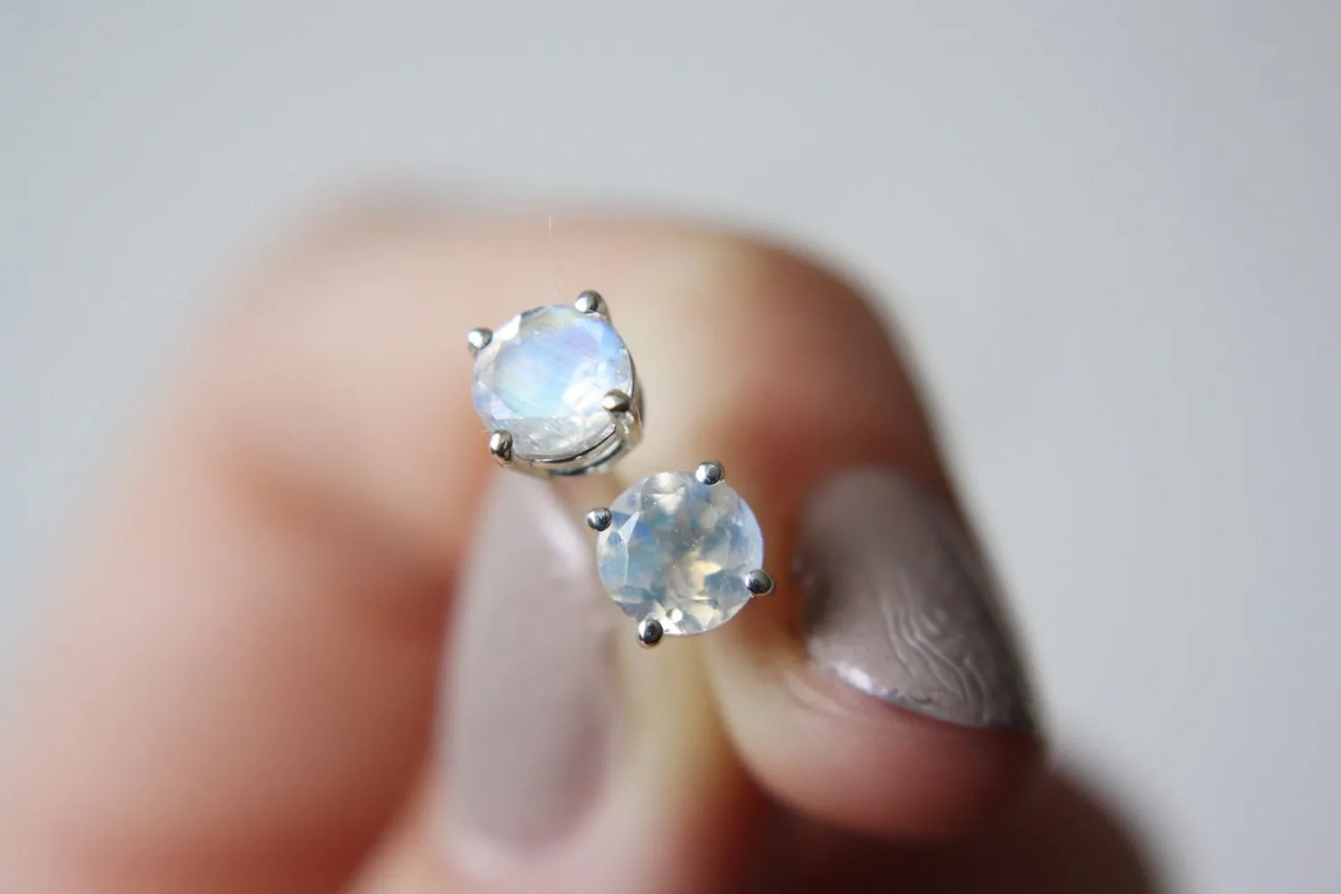 Moonstone Studs