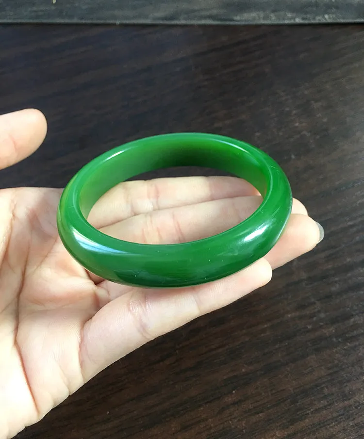 Natural Jade Bangle Nephrite Bangle Internal Diameter 55.8mm NBE011