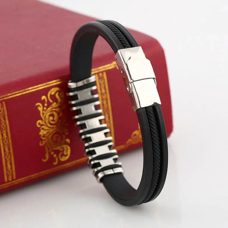 New European And American Personality Men's Silicone Bracelet
