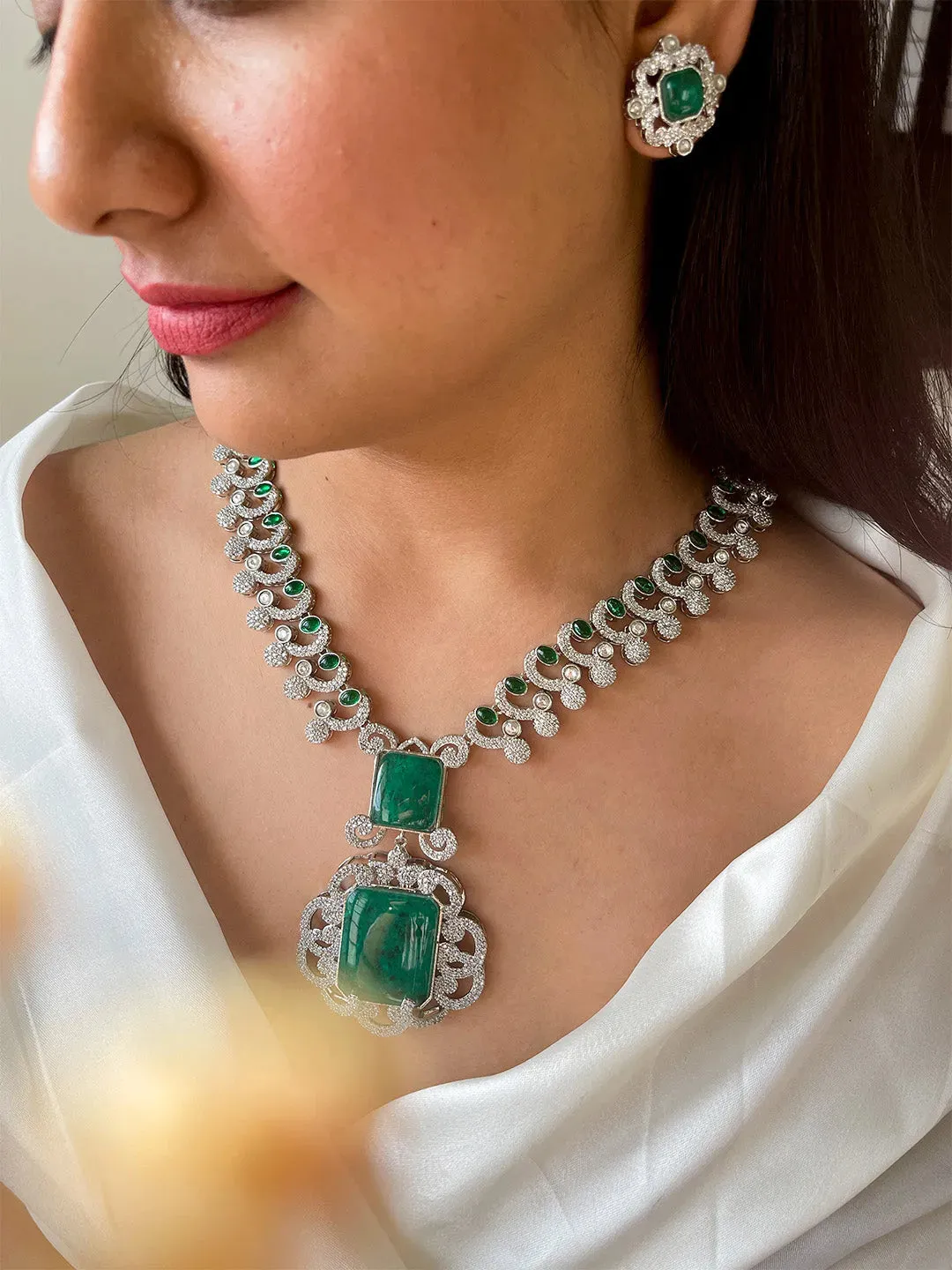 Nita Ambani Inspired Emerald Necklace