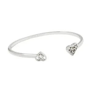 Open Box - Kendra Scott Anna Filigree Rhodium Over Brass Cuff Bracelet - Silver