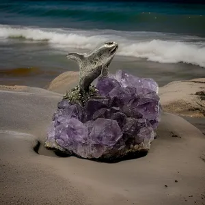 Orca on Amethyst chunk