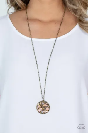 Paparazzi Necklace ~ Iridescently Influential - Brown