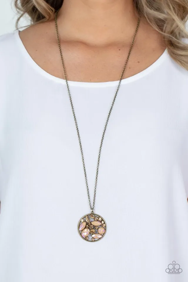 Paparazzi Necklace ~ Iridescently Influential - Brown