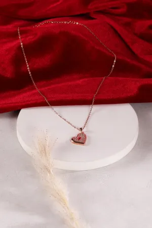 Pearlfect American Dimaonds-Gold Plated Dazzling Heart Locket