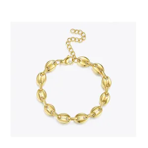 Pig Nose Shaped Chain Button Necklace