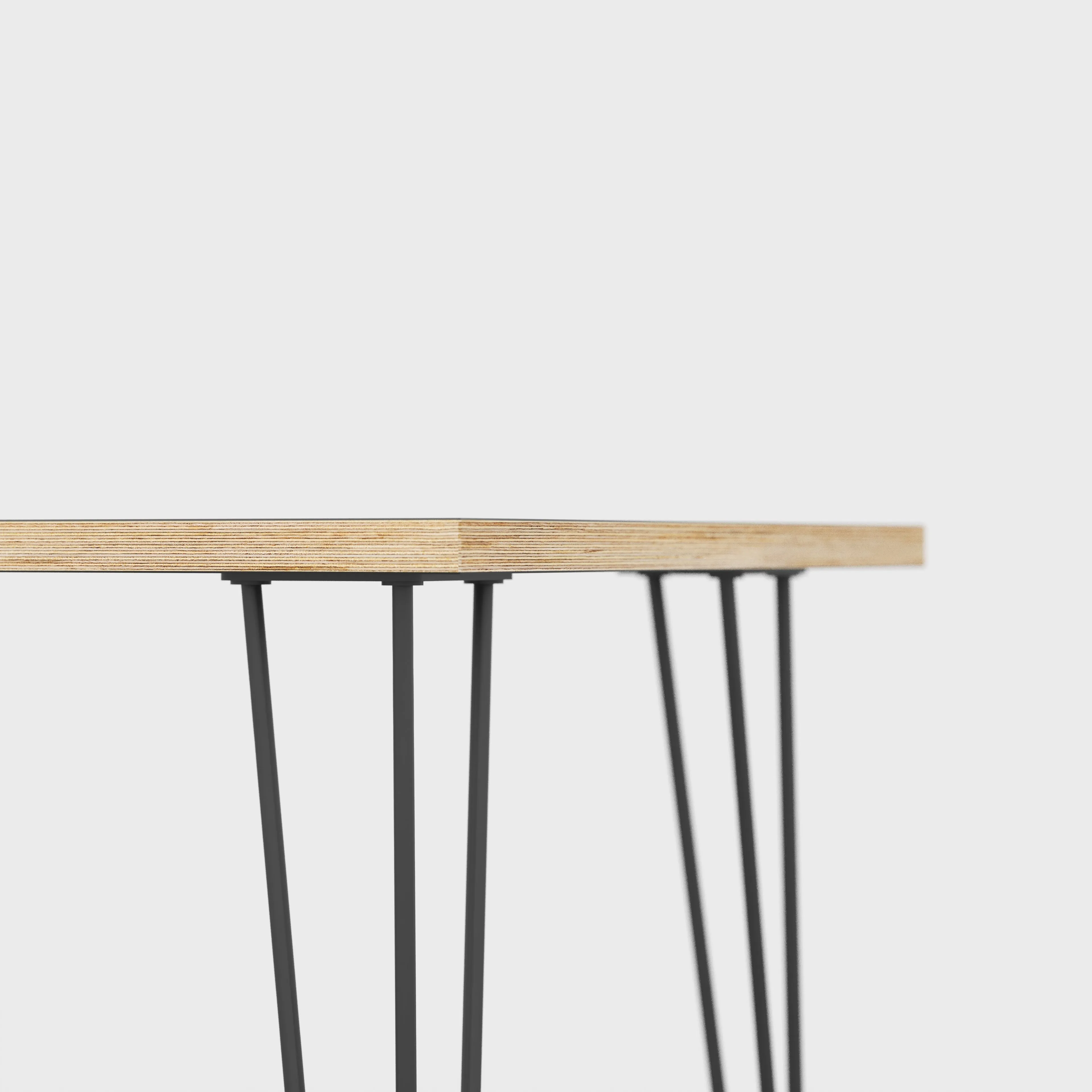 Plywood Coffee Table with Black Hairpin Legs - Formica Night Sea Blue - 1200(w) x 600(d) x 425(h)