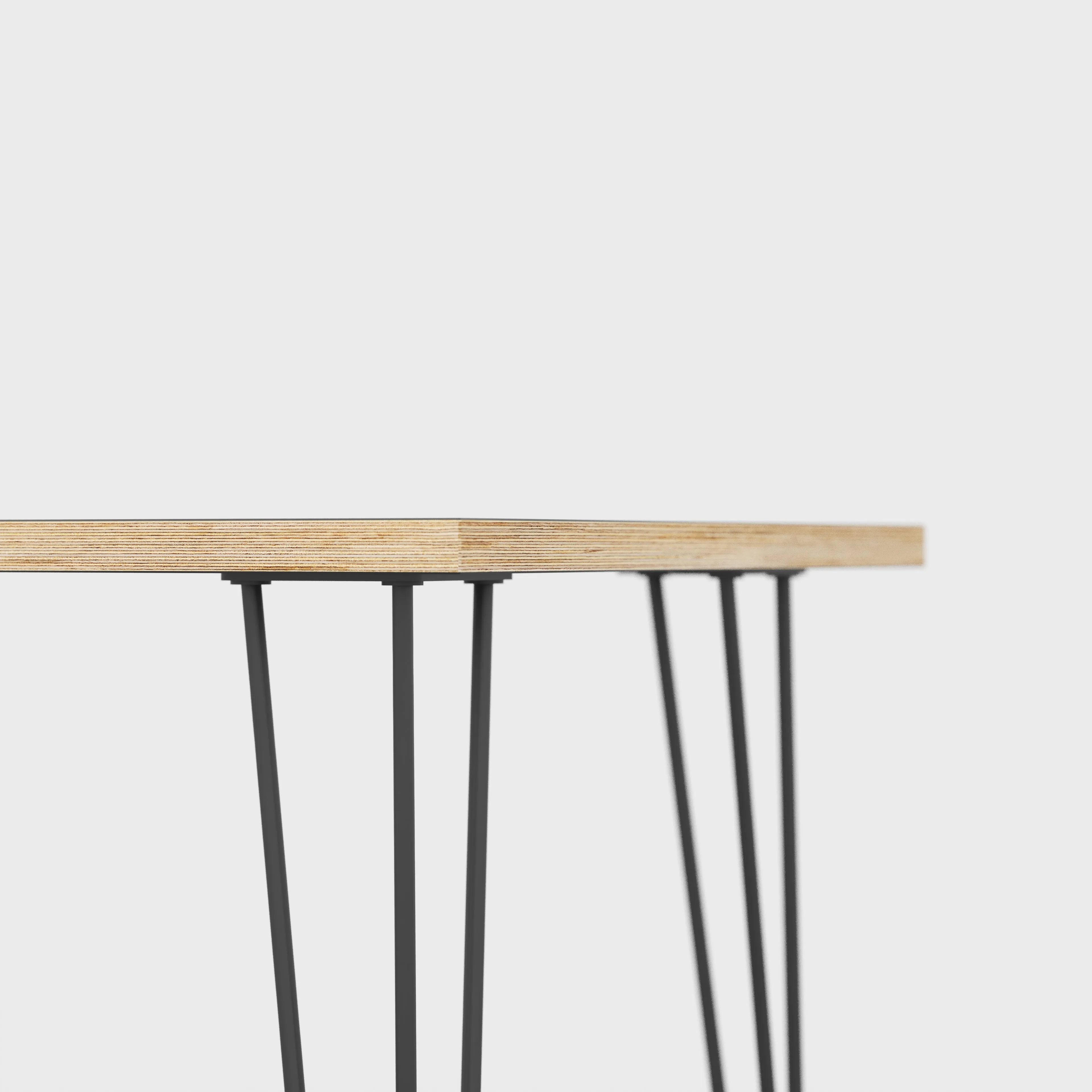 Plywood Table with Black Hairpin Legs - Formica Chrome Yellow - 1600(w) x 800(d)