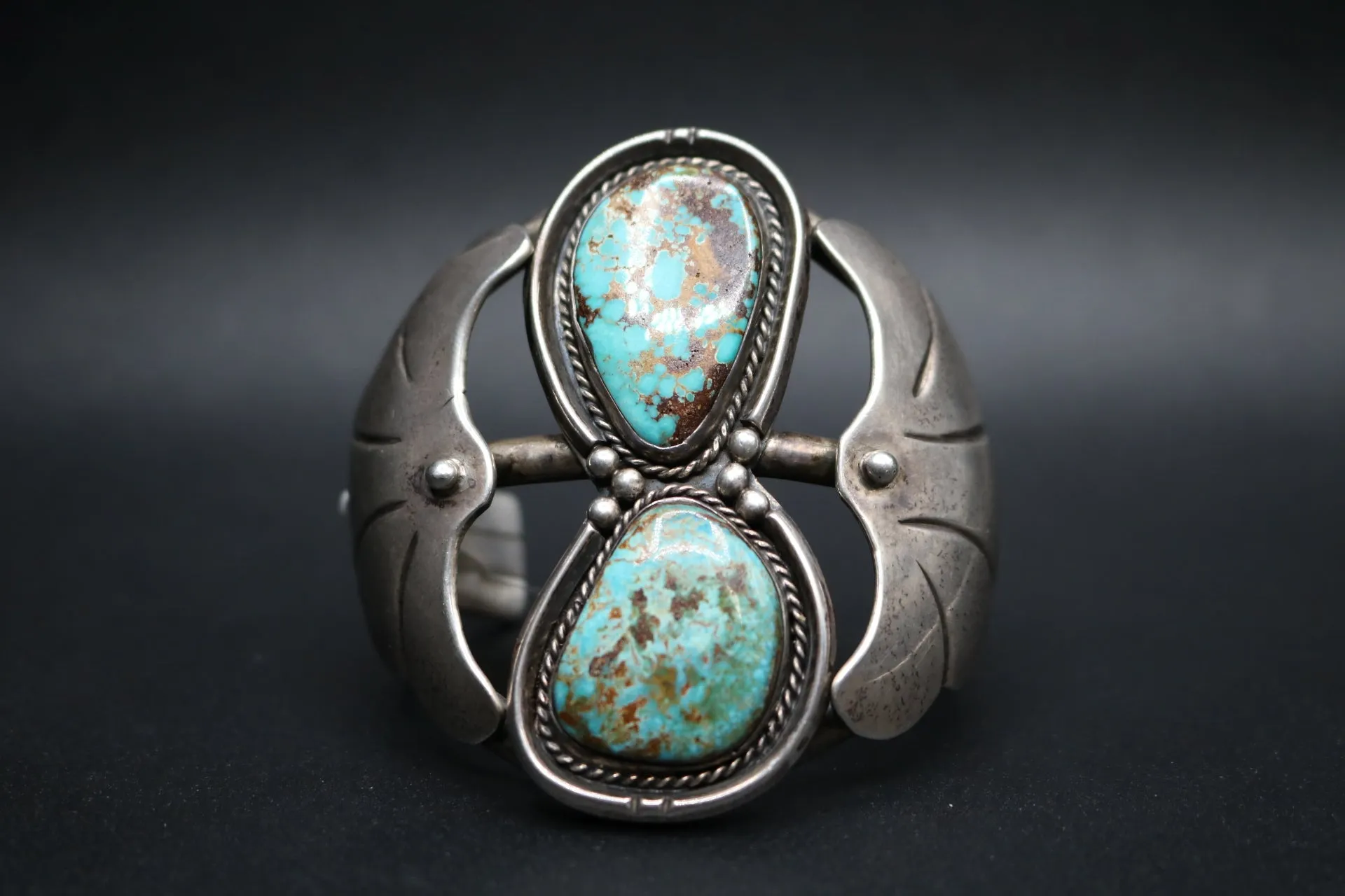Pre-owned Silver Turquoise Bangle