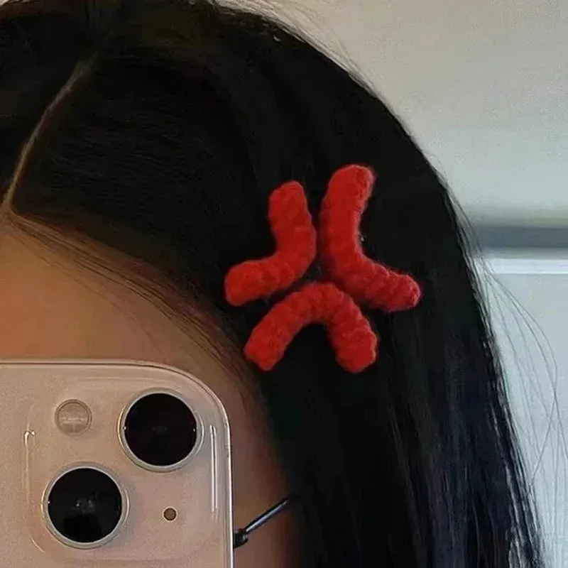 "ANNOYED"- Anime Hair Clips